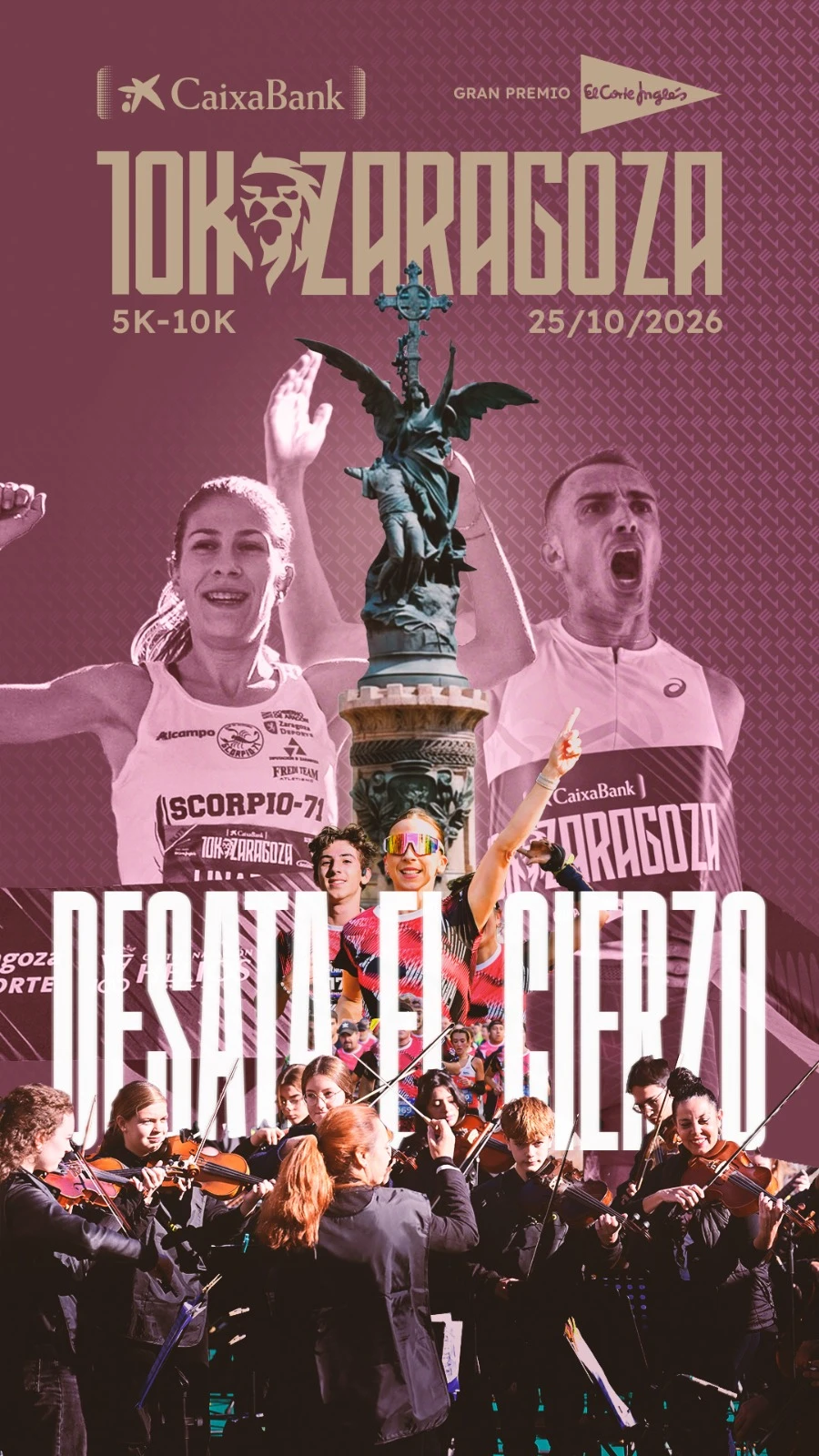Offizielles Plakat von CaixaBank 10K Zaragoza 2026