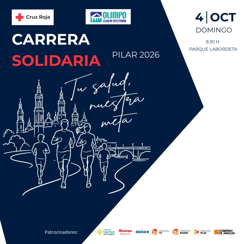 Offizielles Plakat von CARRERA SOLIDARIA CRUZ ROJA PILAR 2026
